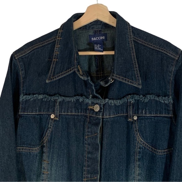 Vintage Baccini Jean Jacket Size L/XL - Picture 3 of 9